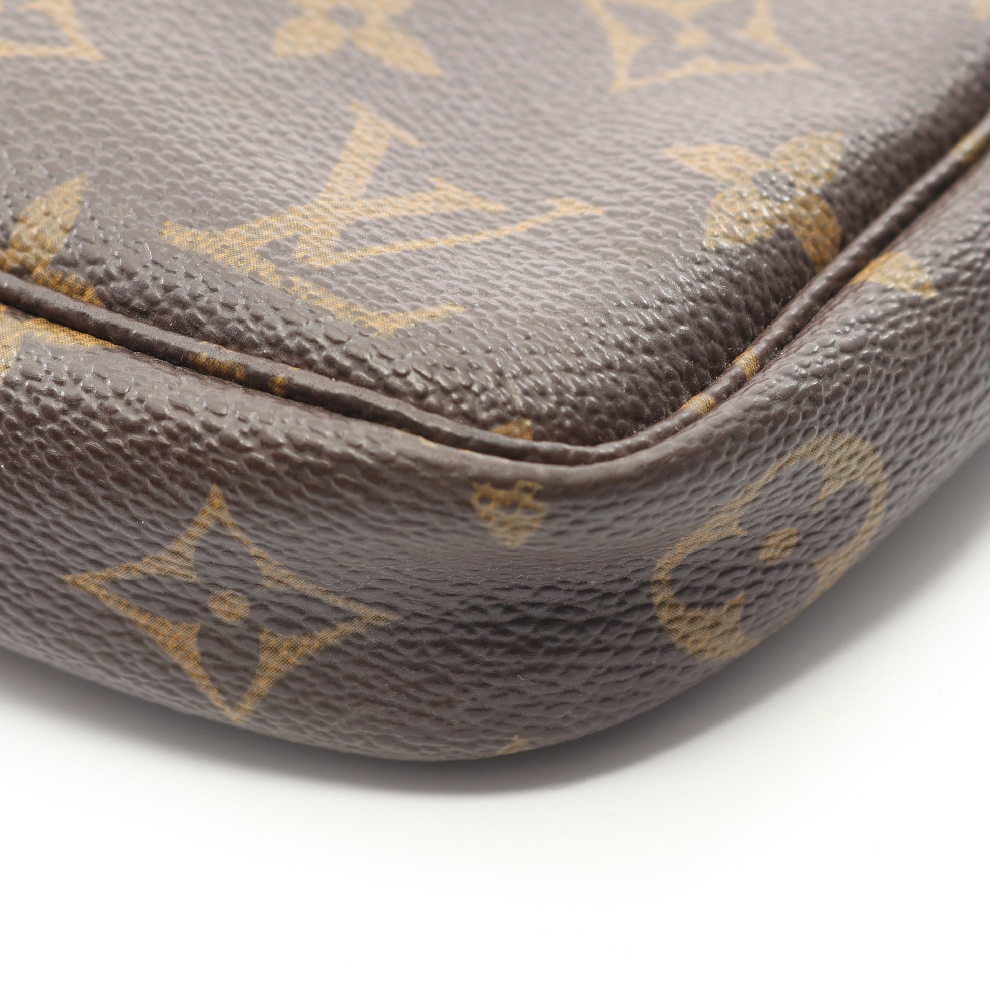 ポシェットアクセソワール モノグラム ハンドバッグ PVC レザー ブラウン ルイヴィトン バッグ LOUIS VUITTON