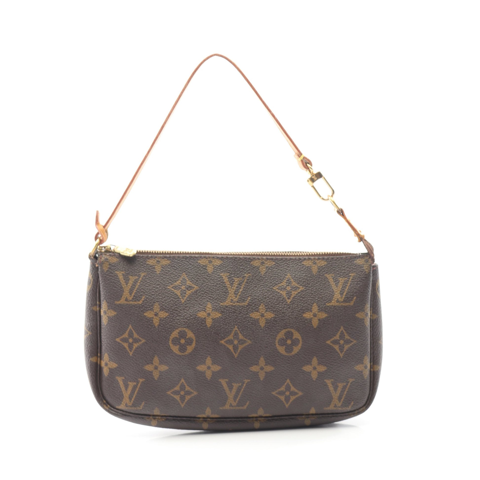 ポシェットアクセソワール モノグラム ハンドバッグ PVC レザー ブラウン ルイヴィトン バッグ LOUIS VUITTON