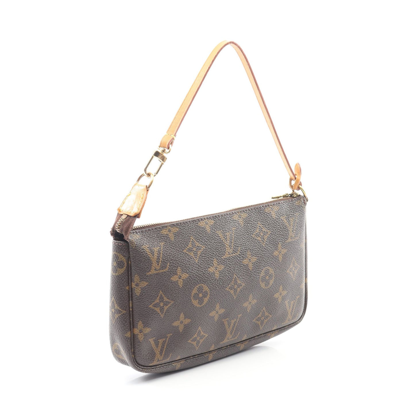 ポシェットアクセソワール モノグラム ハンドバッグ PVC レザー ブラウン ルイヴィトン バッグ LOUIS VUITTON