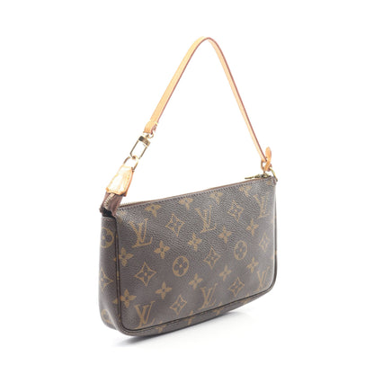ポシェットアクセソワール モノグラム ハンドバッグ PVC レザー ブラウン ルイヴィトン バッグ LOUIS VUITTON