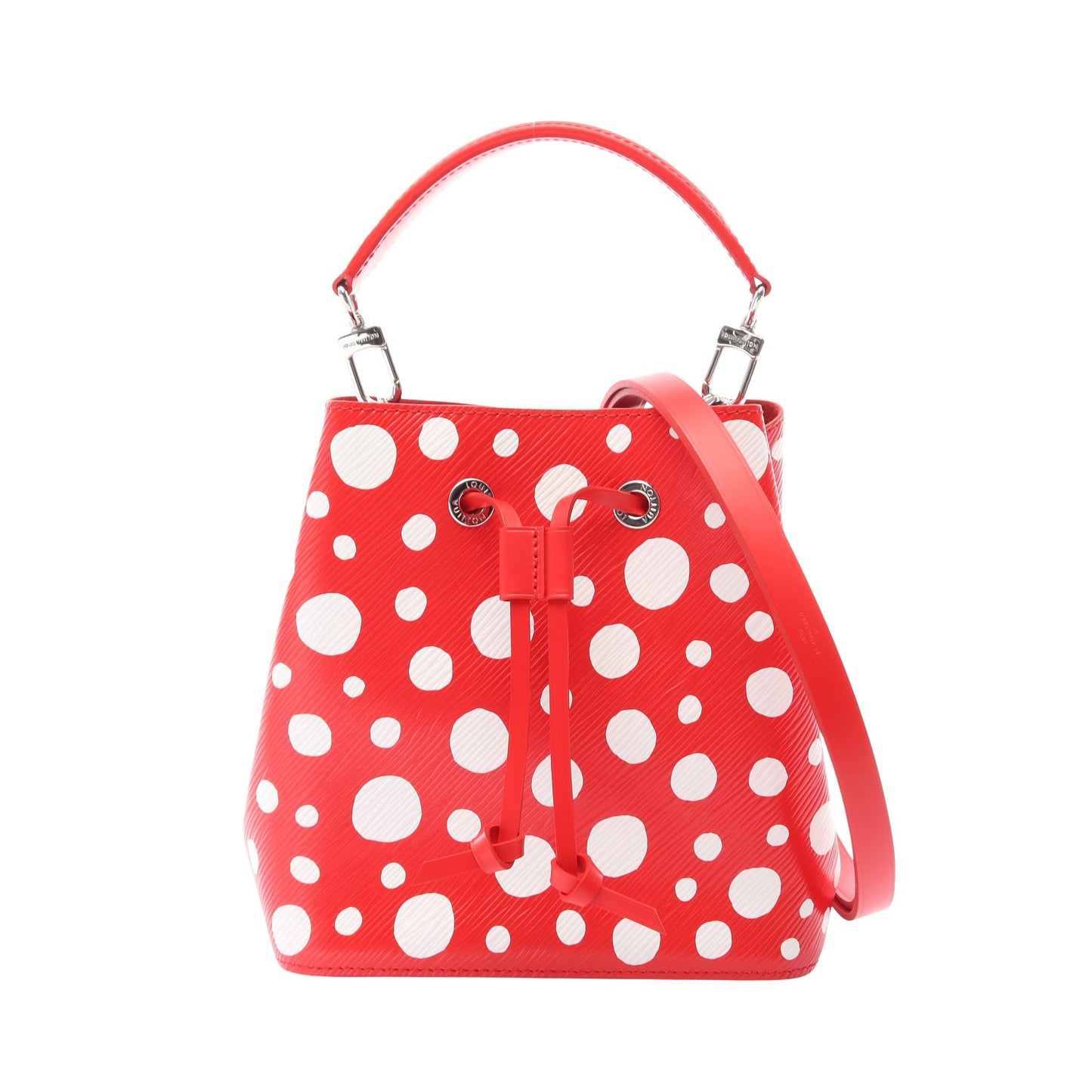 LOUIS VUITTON × 草間彌生 ネオノエBB エピ 2WAY ハンドバッグ レザー レッド ホワイト 2WAY ルイヴィトン