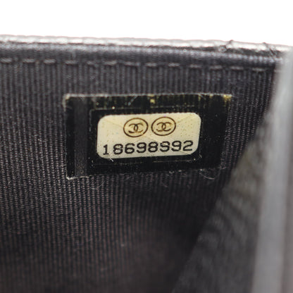 マトラッセ チェーンウォレット キャビアスキン ブラック シルバー金具 シャネル バッグ CHANEL