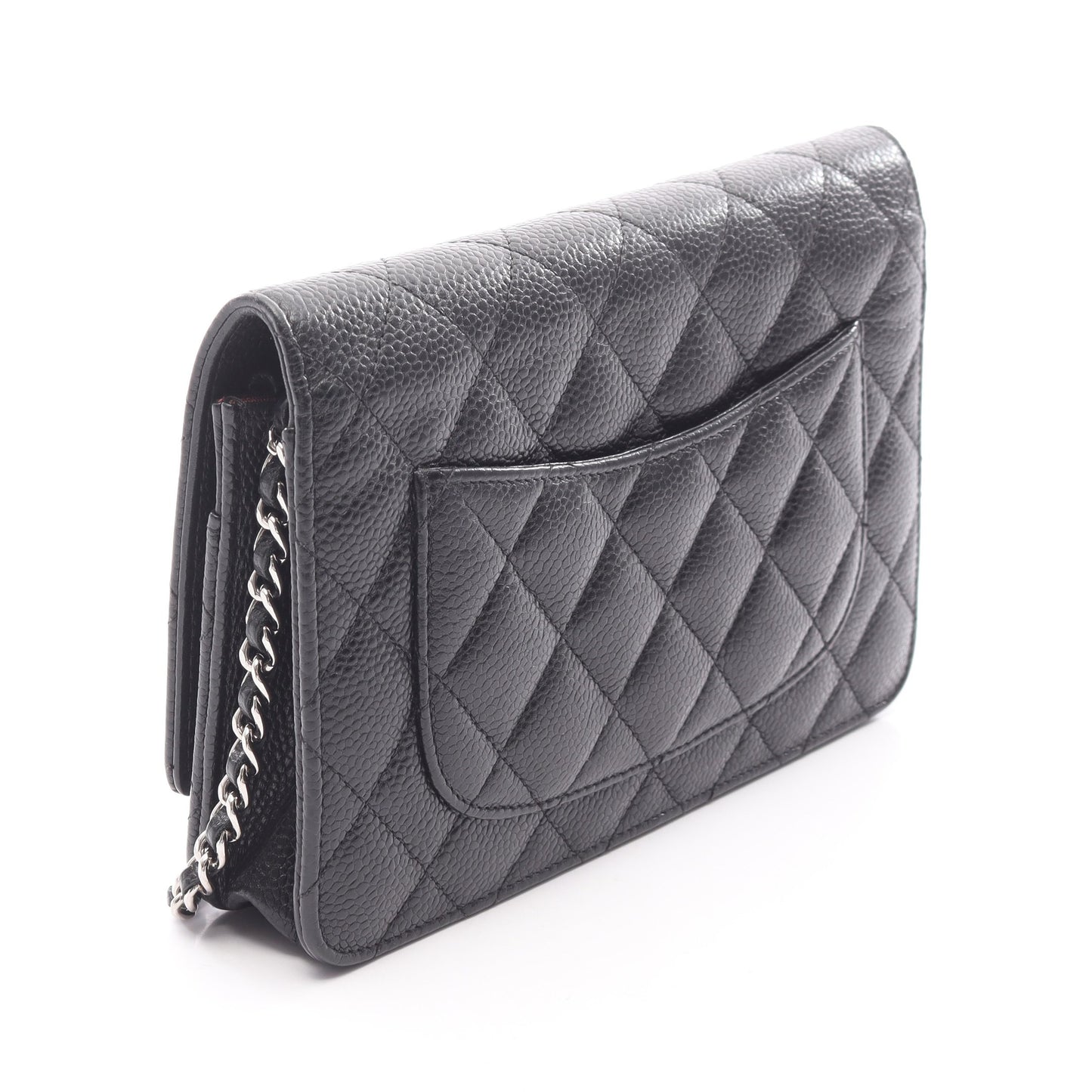 マトラッセ チェーンウォレット キャビアスキン ブラック シルバー金具 シャネル バッグ CHANEL