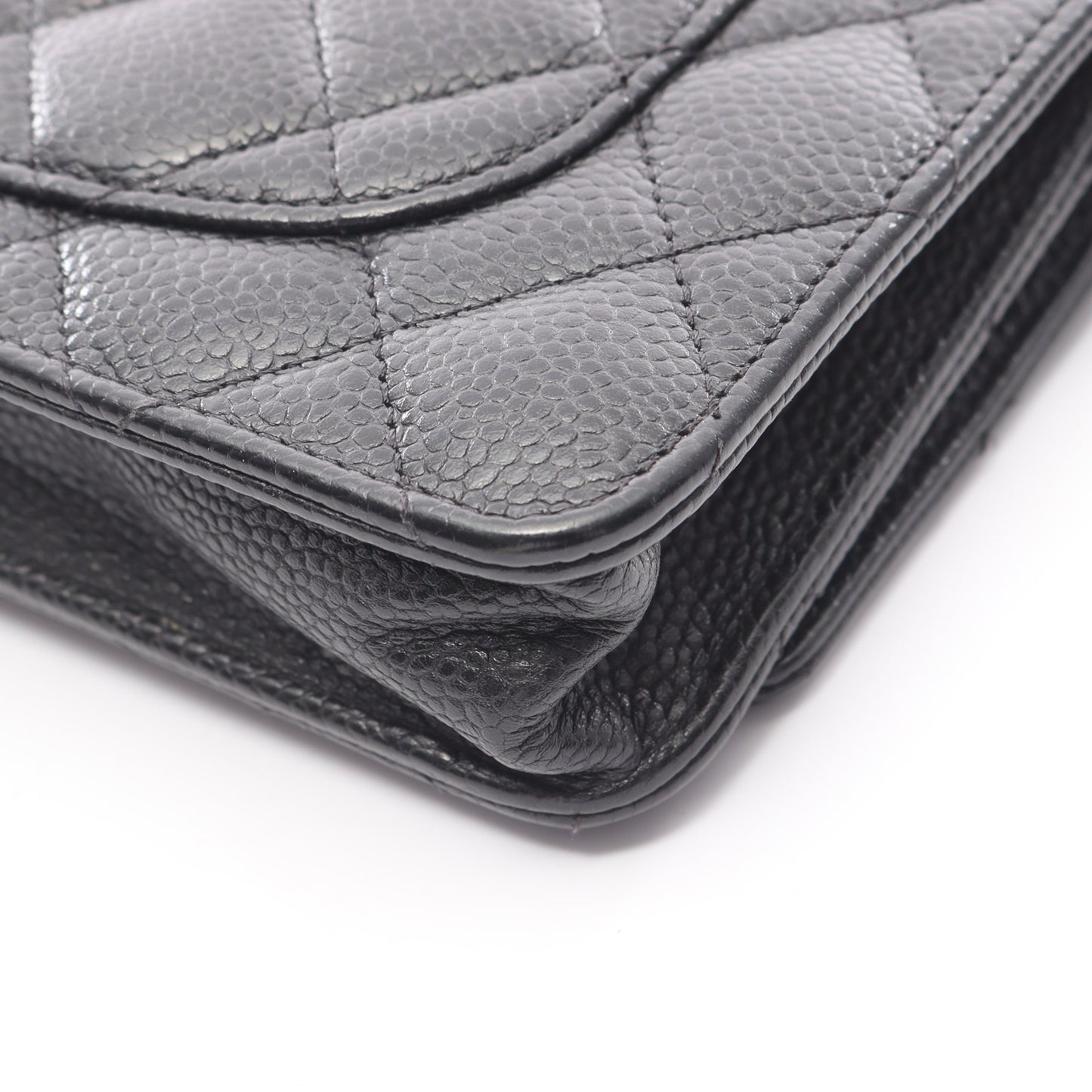 マトラッセ チェーンウォレット キャビアスキン ブラック シルバー金具 シャネル バッグ CHANEL