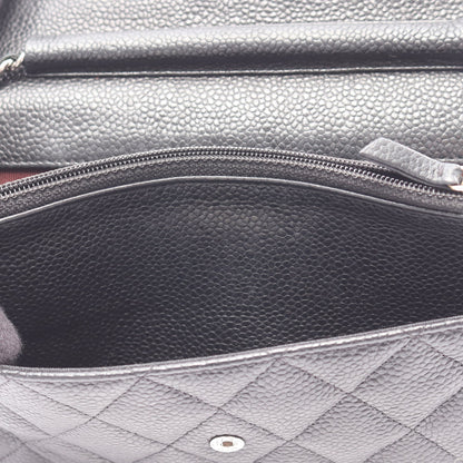 マトラッセ チェーンウォレット キャビアスキン ブラック シルバー金具 シャネル バッグ CHANEL