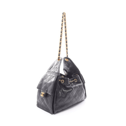 シャネル25 スモール チェーンショルダーバッグ キャビアスキン ブラック ゴールド金具 シャネル バッグ CHANEL