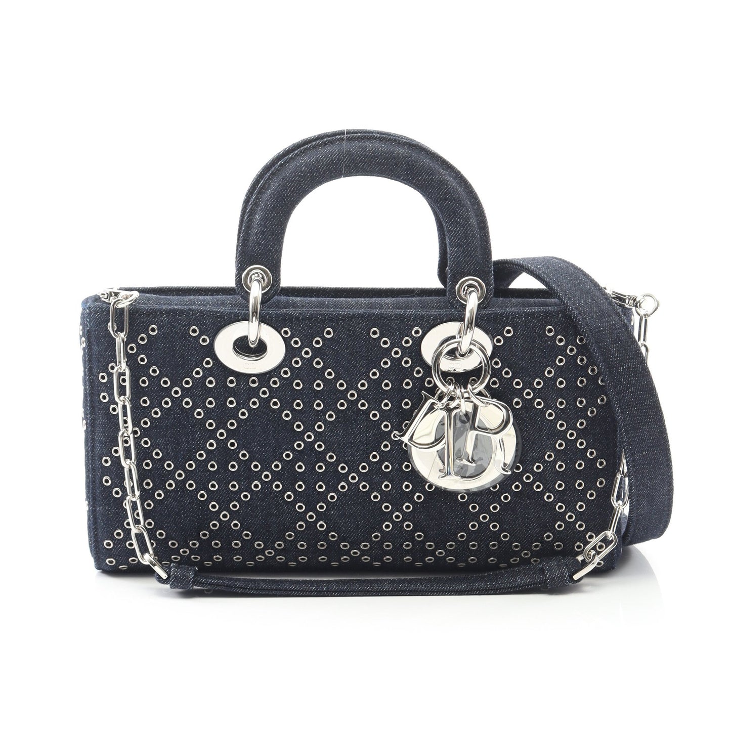 Lady D-Joy ミディアム ハンドバッグ デニム インディゴブルー 3 クリスチャンディオール バッグ Christian Dior
