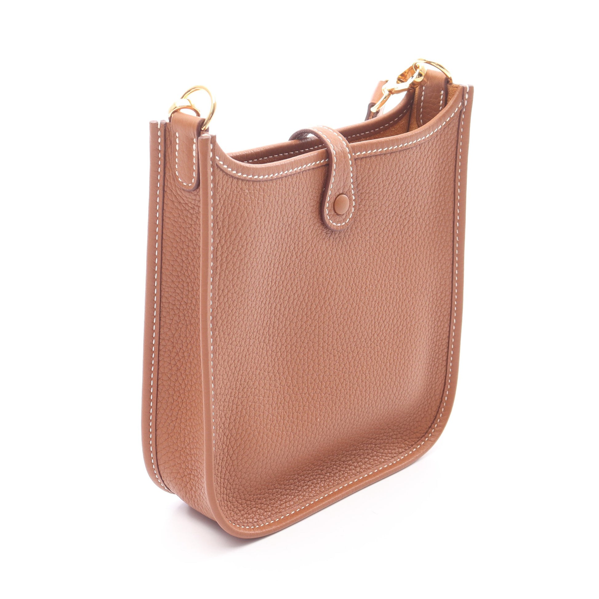 エヴリンアマゾンTPM ゴールド ショルダーバッグ トリヨンクレマンス ブラウン ゴールド金具 K刻印 エルメス バッグ HERMES