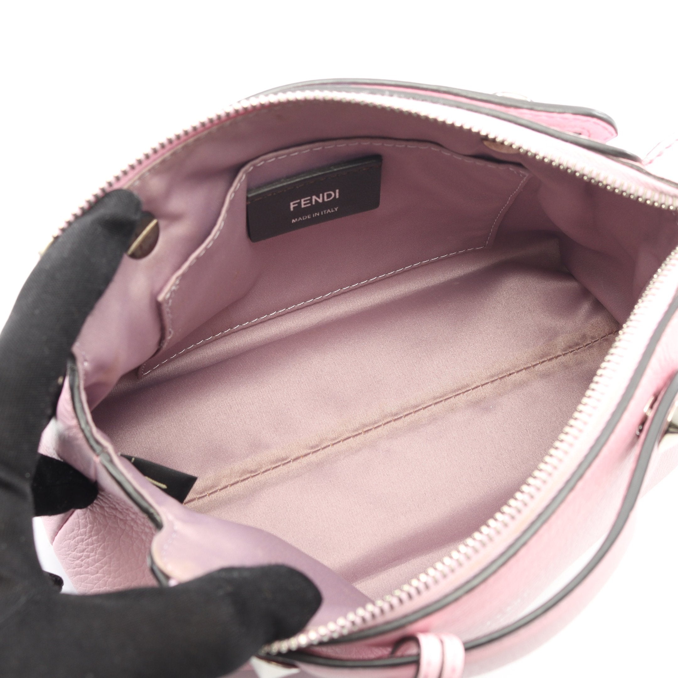 ミニ バイザウェイ ハンドバッグ レザー ピンク ビジュー 2WAY