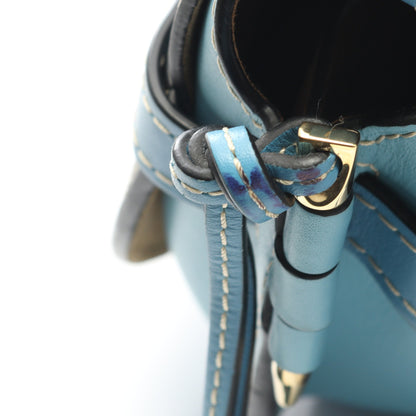 GATE BAG ゲートバッグ スモール ショルダーバッグ レザー ライトブルー ブラック ロエベ バッグ LOEWE