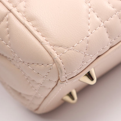 LADY DIOR MY ABCDIOR レディディオール スモール カナージュ ハンドバッグ レザー ライトピンク 2WAY クリスチャンディオール バッグ Christian Dior