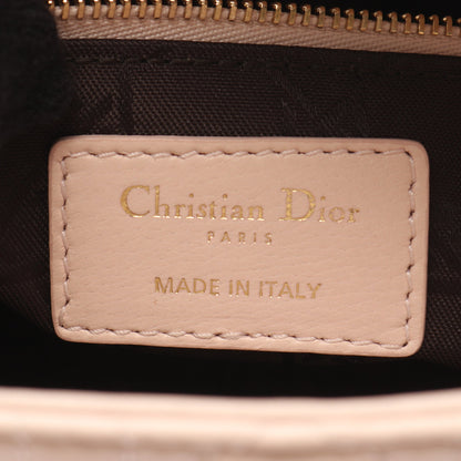 LADY DIOR MY ABCDIOR レディディオール スモール カナージュ ハンドバッグ レザー ライトピンク 2WAY クリスチャンディオール バッグ Christian Dior