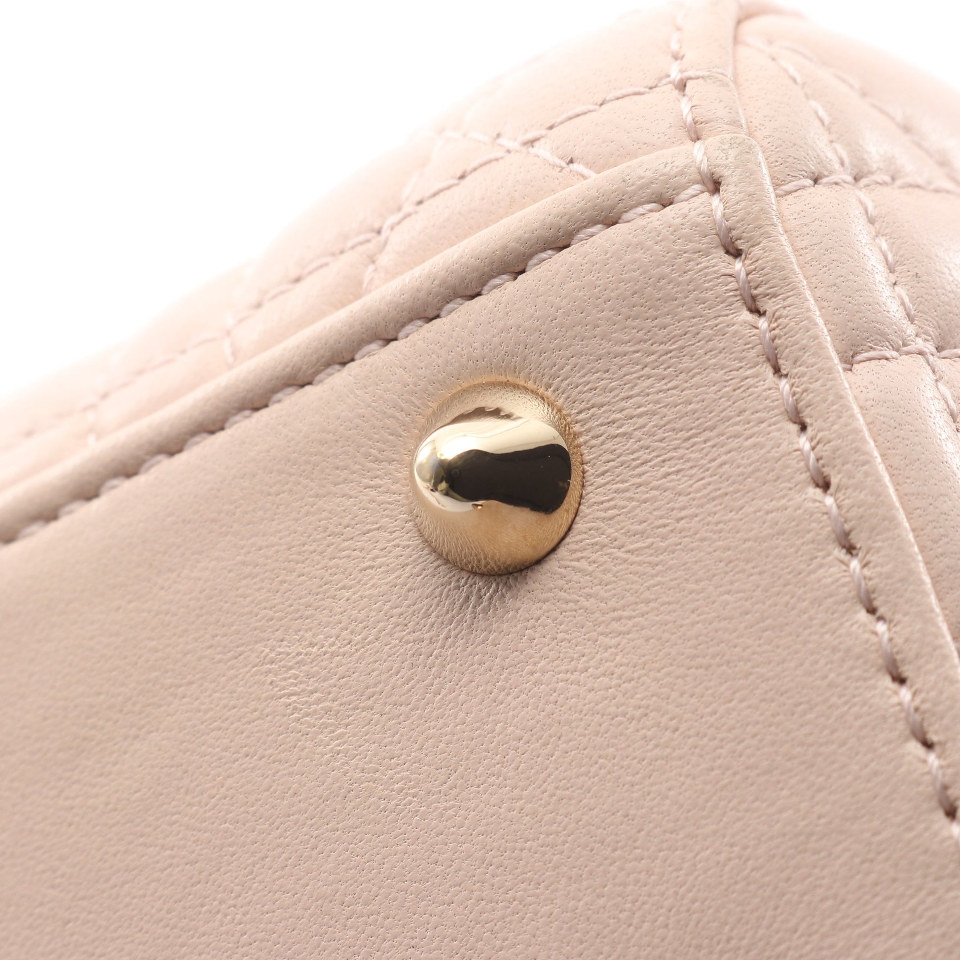 LADY DIOR MY ABCDIOR レディディオール スモール カナージュ ハンドバッグ レザー ライトピンク 2WAY クリスチャンディオール バッグ Christian Dior