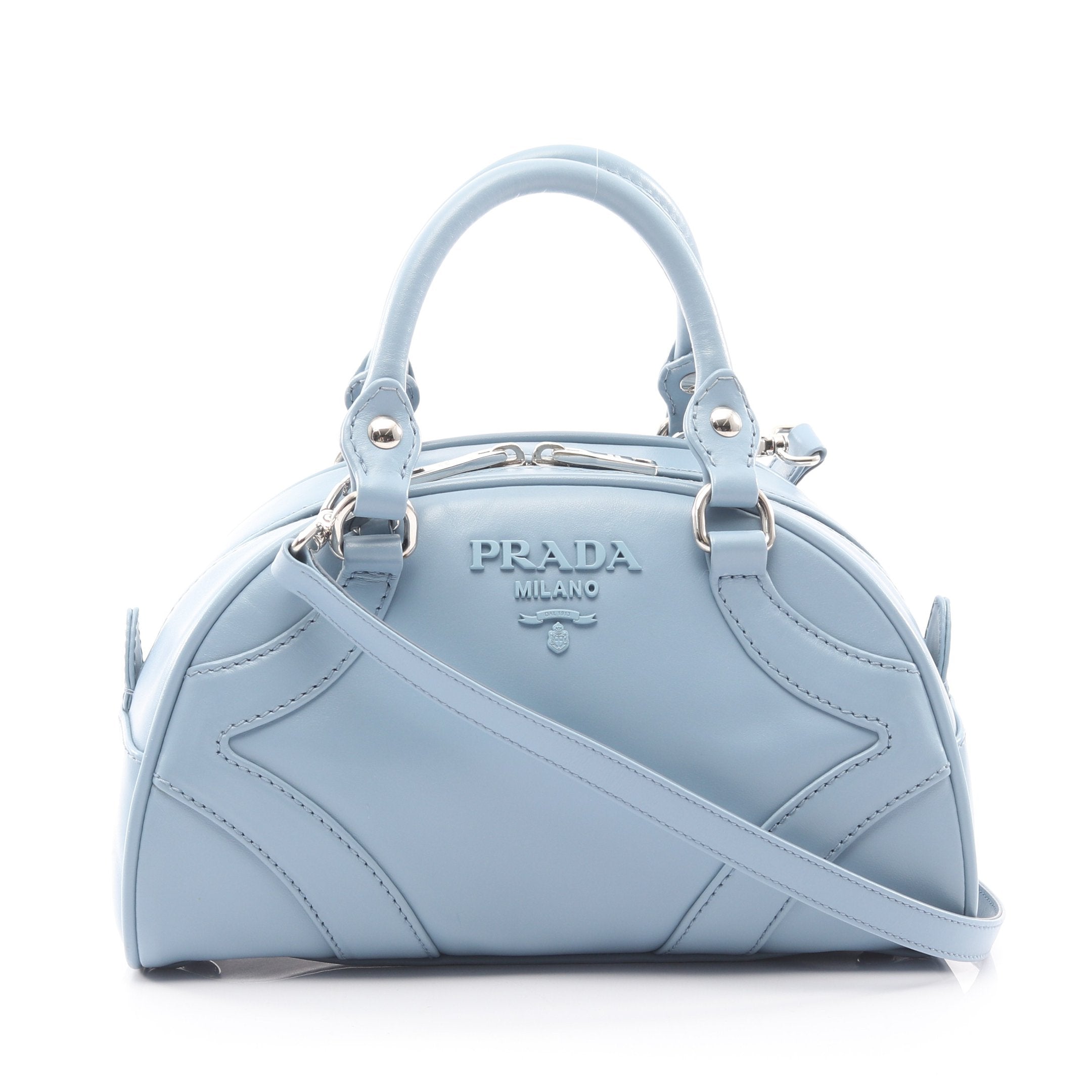PRADA ハンドバッグ 2WAY ブルー ギャランティカード付 斜め掛け 青
