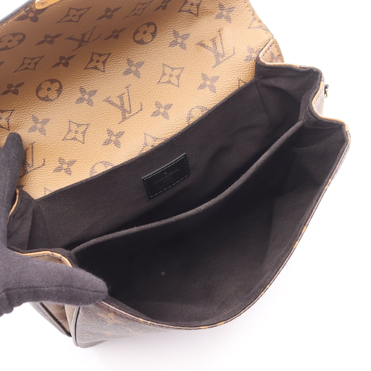 ポシェット メティス MM モノグラムリバース ハンドバッグ PVC レザー ブラウン ブラック 2WAY ルイヴィトン バッグ LOUIS VUITTON