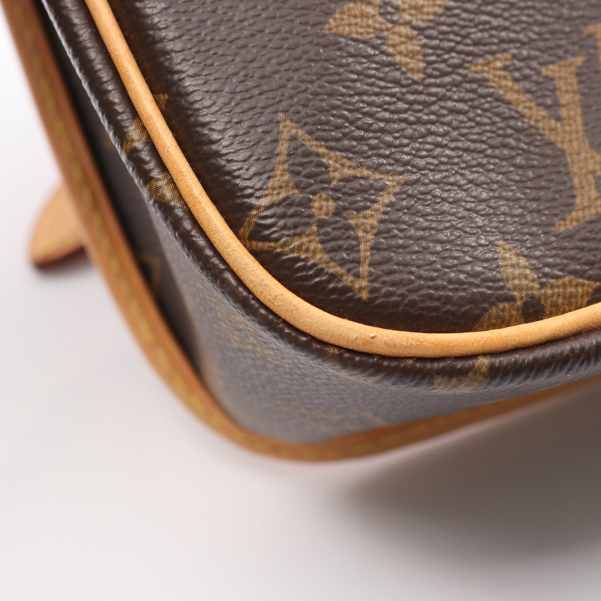 ソローニュ モノグラム ショルダーバッグ PVC レザー ブラウン ルイヴィトン バッグ LOUIS VUITTON