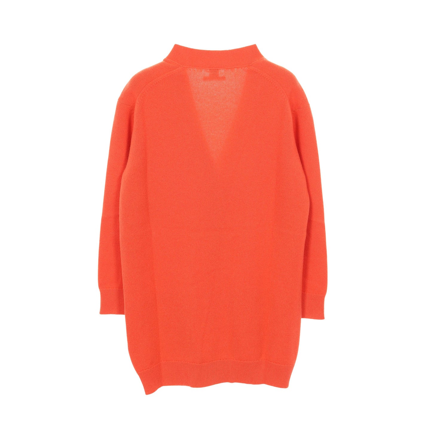 カーディガン Vネック 長袖 カシミヤ コーラルオレンジ エルメス トップス HERMES