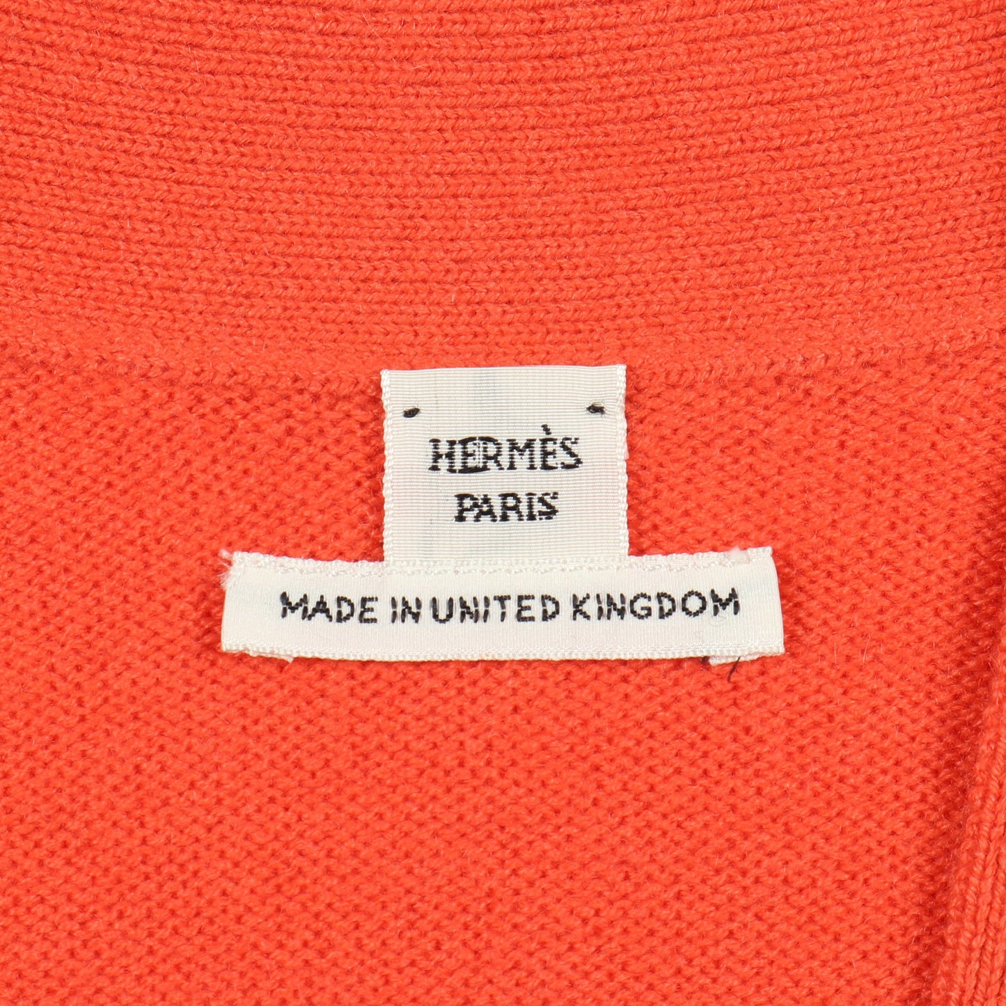 カーディガン Vネック 長袖 カシミヤ コーラルオレンジ エルメス トップス HERMES