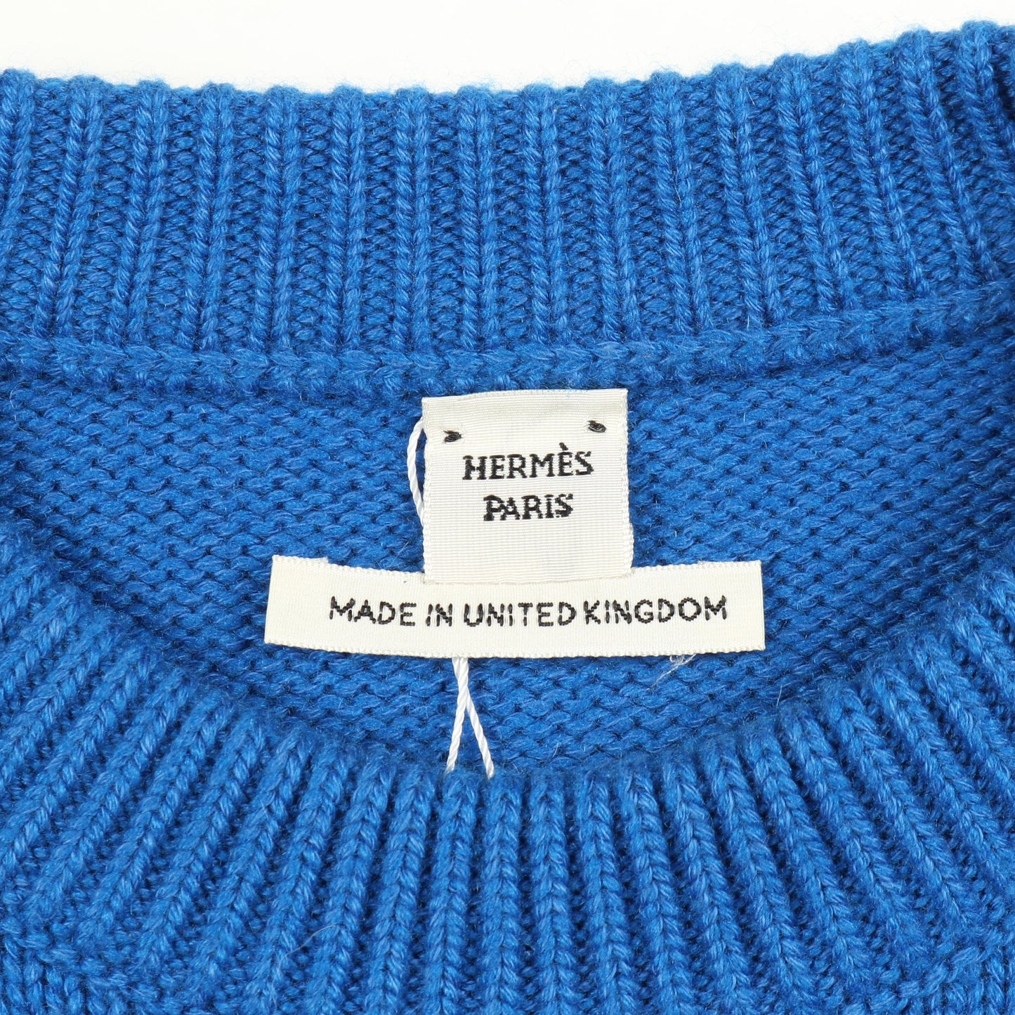 ニット 半袖 カシミヤ コットン ブルー エルメス トップス HERMES