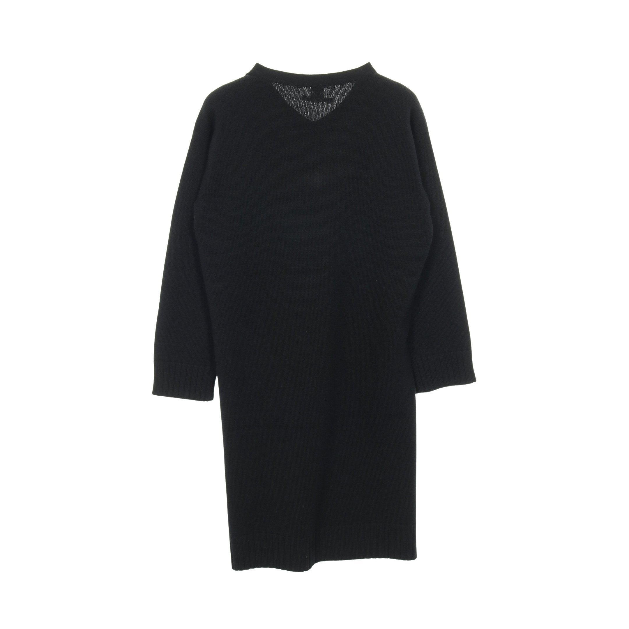 ニットワンピース Vネック カシミヤ ブラック エルメス – RECLO