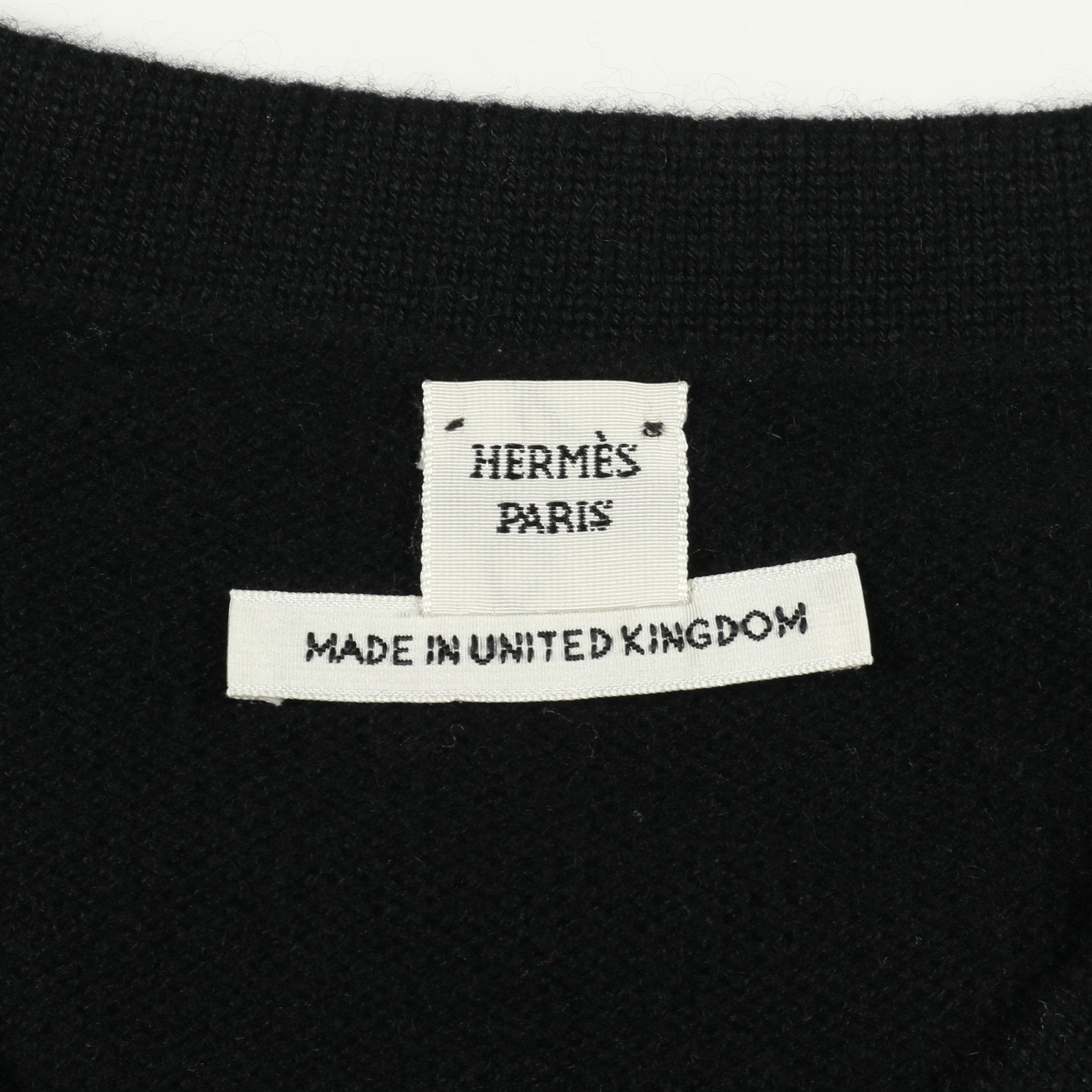 ニットワンピース Vネック カシミヤ ブラック エルメス – RECLO