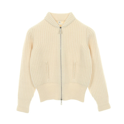 ジップアップ ニット カシミヤ オフホワイト エルメス トップス HERMES