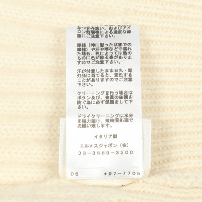 ジップアップ ニット カシミヤ オフホワイト エルメス トップス HERMES