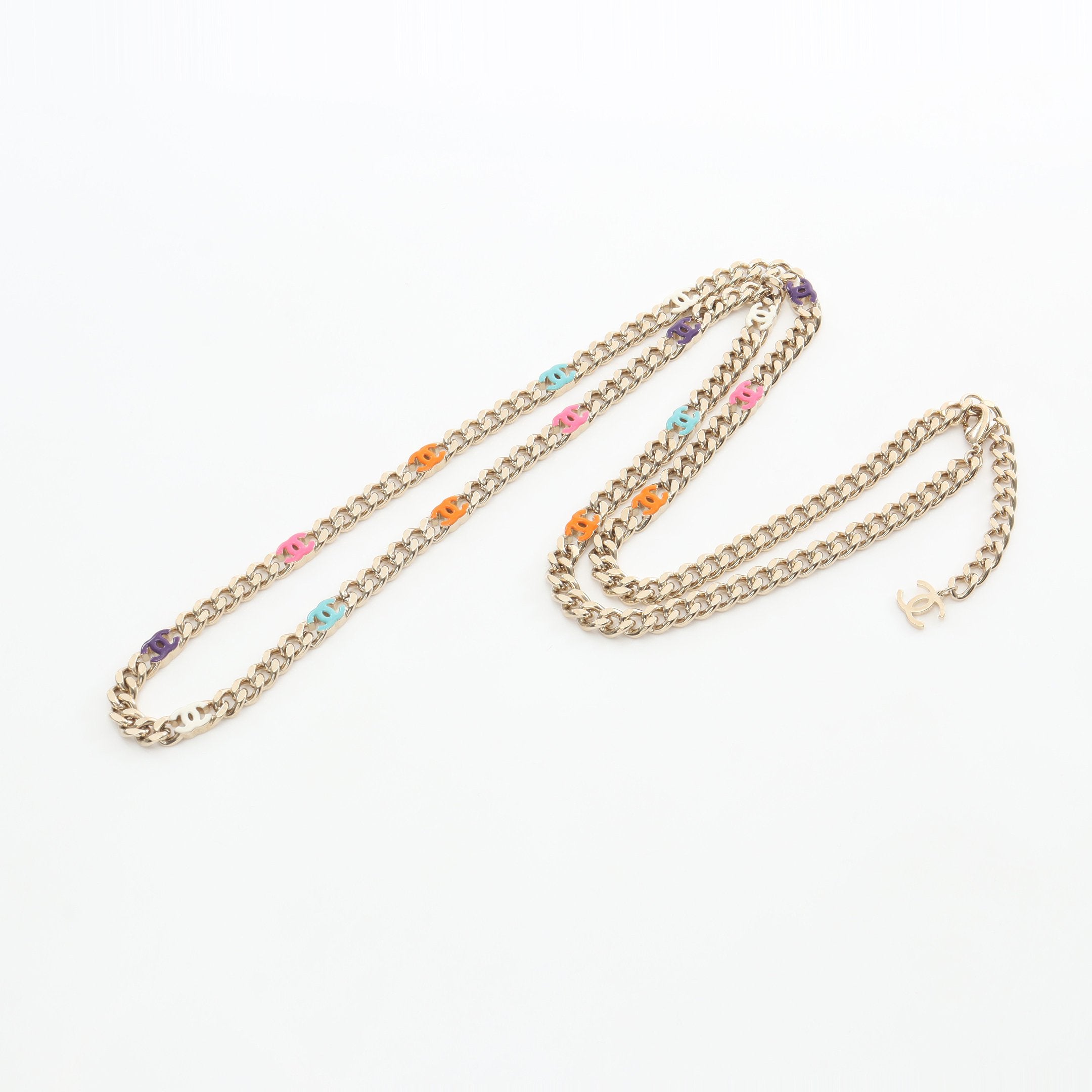 ココマーク チェーン ネックレス GP ゴールド マルチカラー B24C