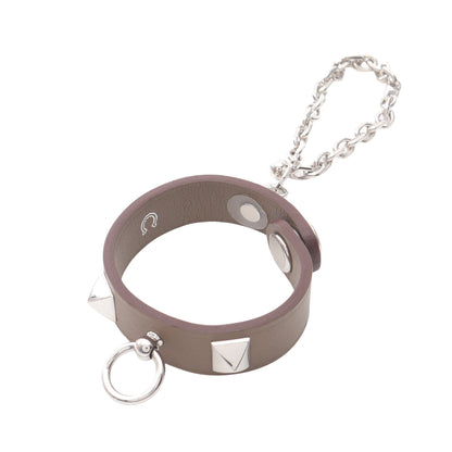 リヴァル エトゥープ グローブホルダー レザー グレーベージュ シルバー金具 エルメス 財布・小物 HERMES