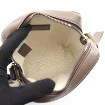 オフィディア GGスプリーム ショルダーバッグ PVC レザー ベージュ ダークブラウン マルチカラー グッチ