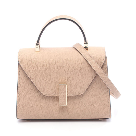 マイクロ イジィデ ハンドバッグ レザー ベージュ 2WAY ヴァレクストラ