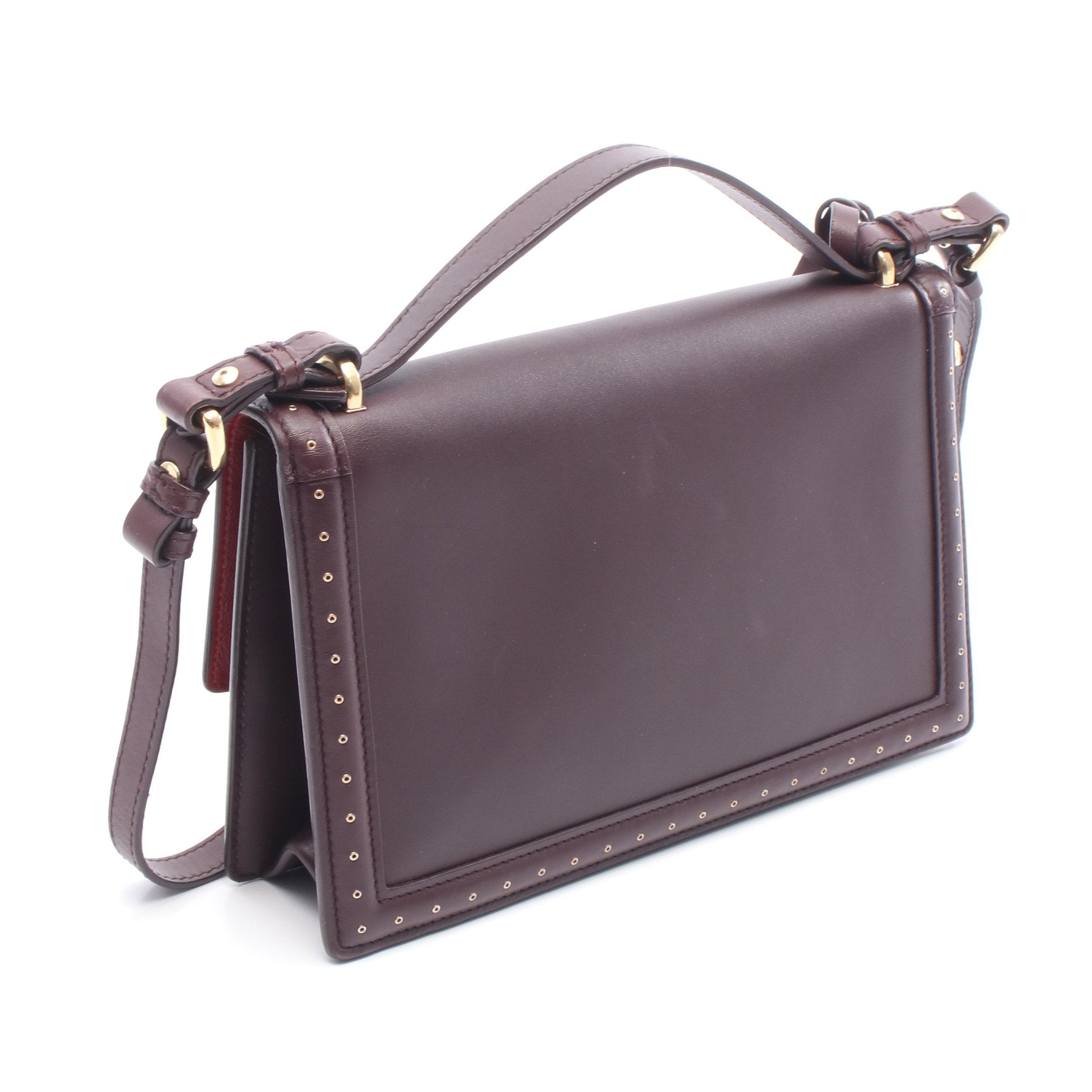 Salvatore Ferragamo サルヴァトーレフェラガモ  ショルダーバッグ レザー ボルドー 【中古】 レディース ショルダーバッグ レザー ボルドー サルヴァトーレフェラガモ – RECLO