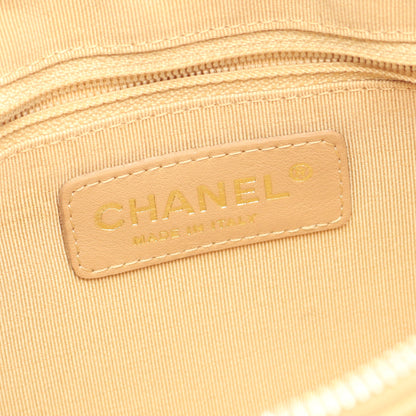 マトラッセ チェーンショルダーバッグ ワンショルダーバッグ キャビアスキン ベージュ ゴールド金具 シャネル バッグ CHANEL
