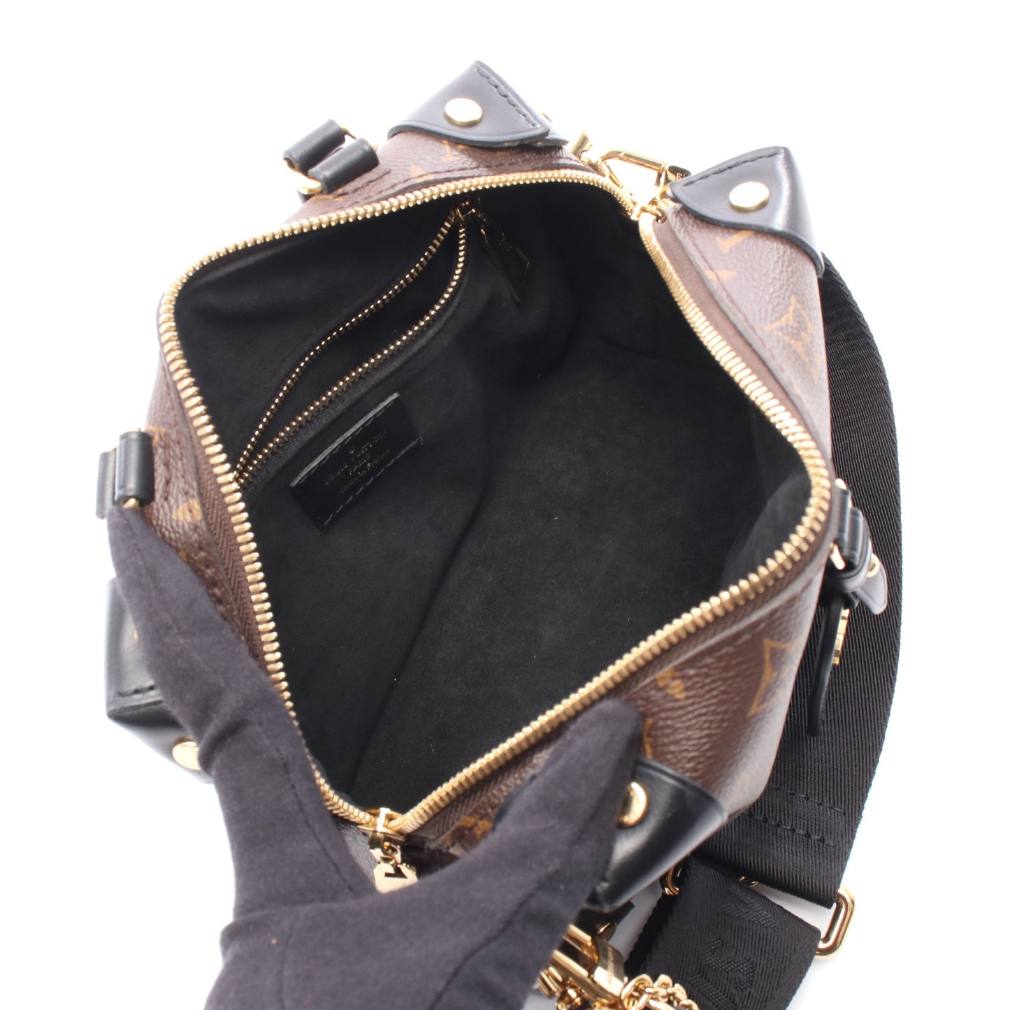 プティット マル スープル モノグラム ハンドバッグ PVC レザー ブラウン ブラック 2WAY ルイヴィトン バッグ LOUIS VUITTON