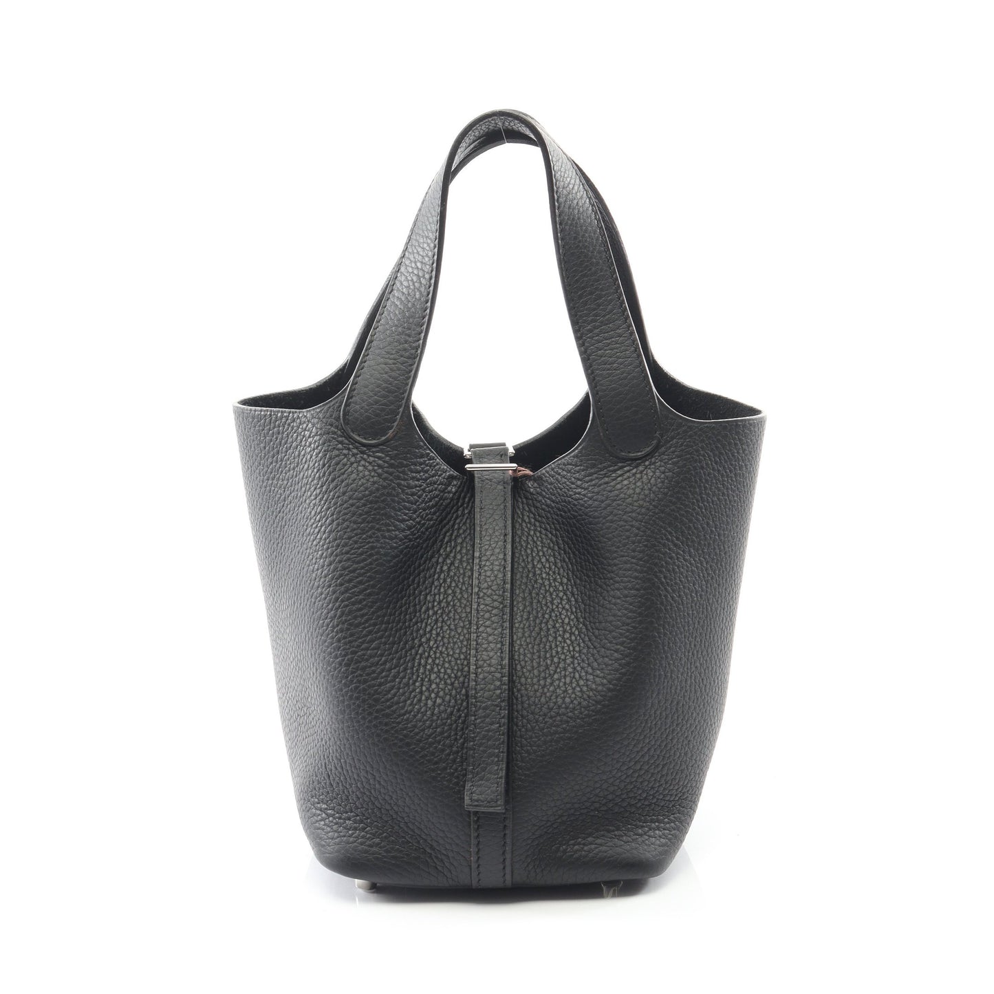 ピコタンPM ハンドバッグ トリヨンクレマンス ブラック シルバー金具 □J刻印 エルメス バッグ HERMES