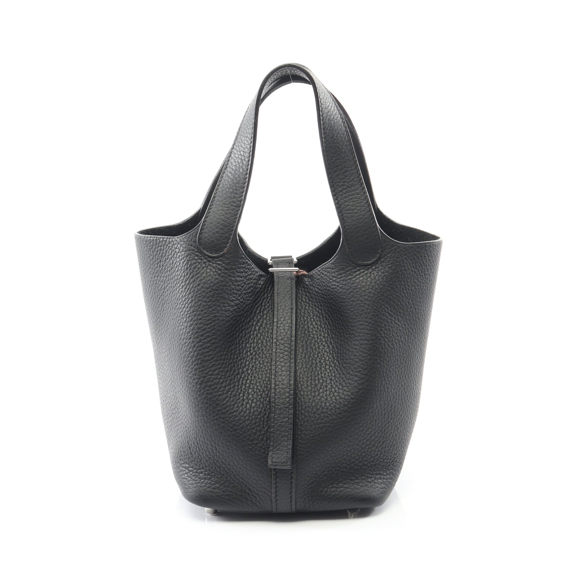 ピコタンPM ハンドバッグ トリヨンクレマンス ブラック シルバー金具 □J刻印 エルメス バッグ HERMES