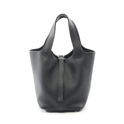 ピコタンPM ハンドバッグ トリヨンクレマンス ブラック シルバー金具 □J刻印 エルメス バッグ HERMES