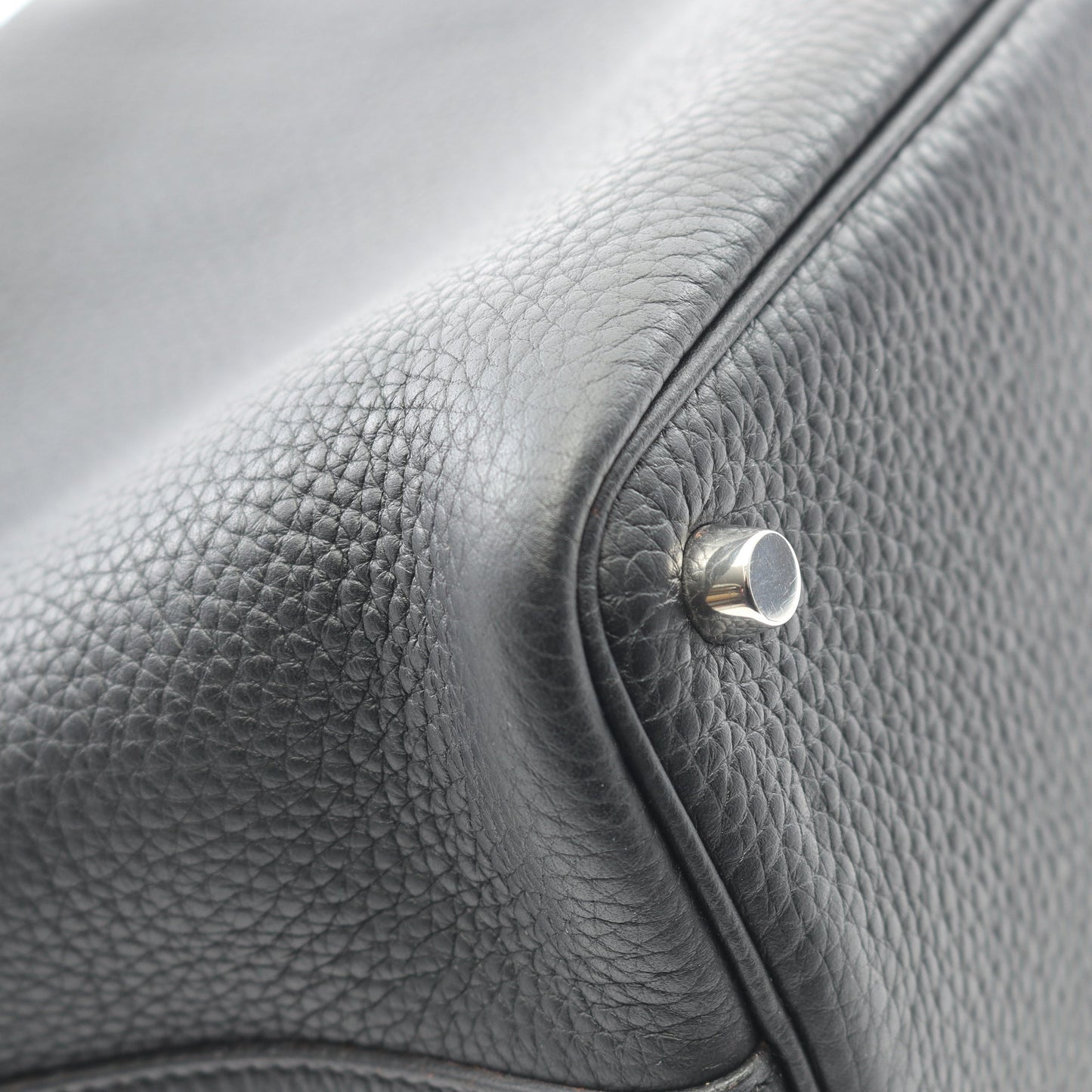 ピコタンPM ハンドバッグ トリヨンクレマンス ブラック シルバー金具 □J刻印 エルメス バッグ HERMES