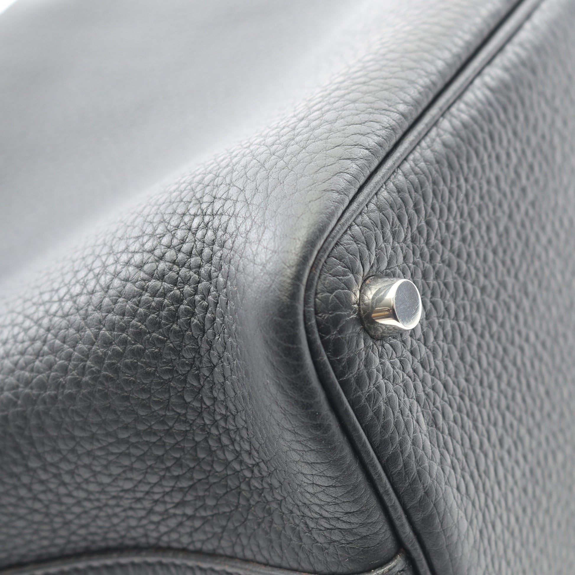 ピコタンPM ハンドバッグ トリヨンクレマンス ブラック シルバー金具 □J刻印 エルメス バッグ HERMES