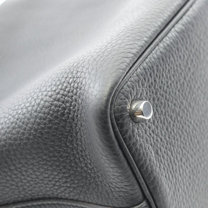 ピコタンPM ハンドバッグ トリヨンクレマンス ブラック シルバー金具 □J刻印 エルメス バッグ HERMES