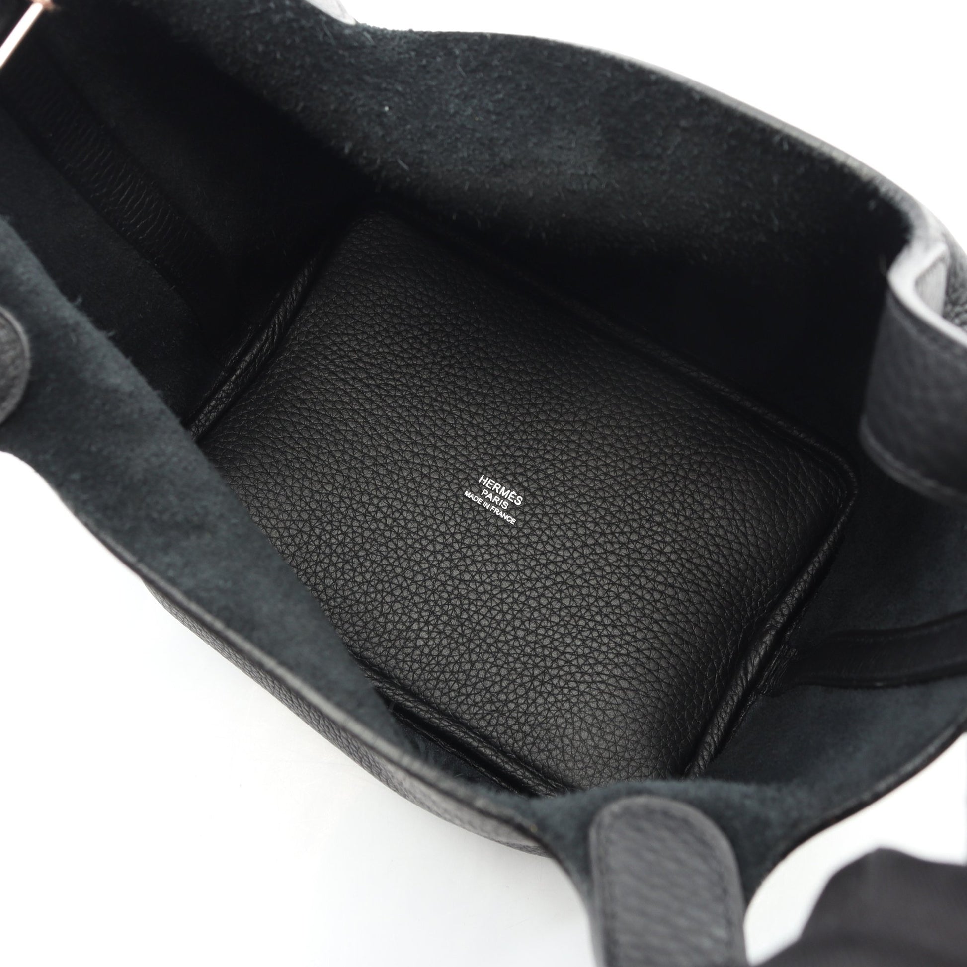 ピコタンPM ハンドバッグ トリヨンクレマンス ブラック シルバー金具 □J刻印 エルメス バッグ HERMES
