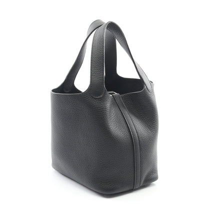 ピコタンPM ハンドバッグ トリヨンクレマンス ブラック シルバー金具 □J刻印 エルメス バッグ HERMES
