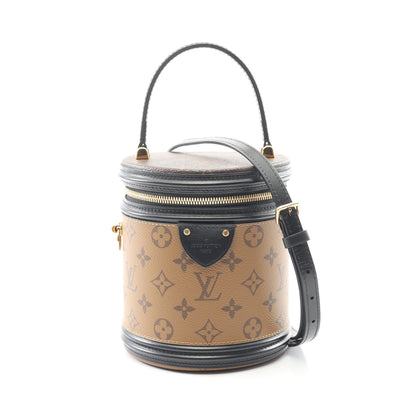 カンヌ モノグラムリバース ハンドバッグ バニティバッグ PVC レザー ブラウン ブラック 2WAY ルイヴィトン バッグ LOUIS VUITTON