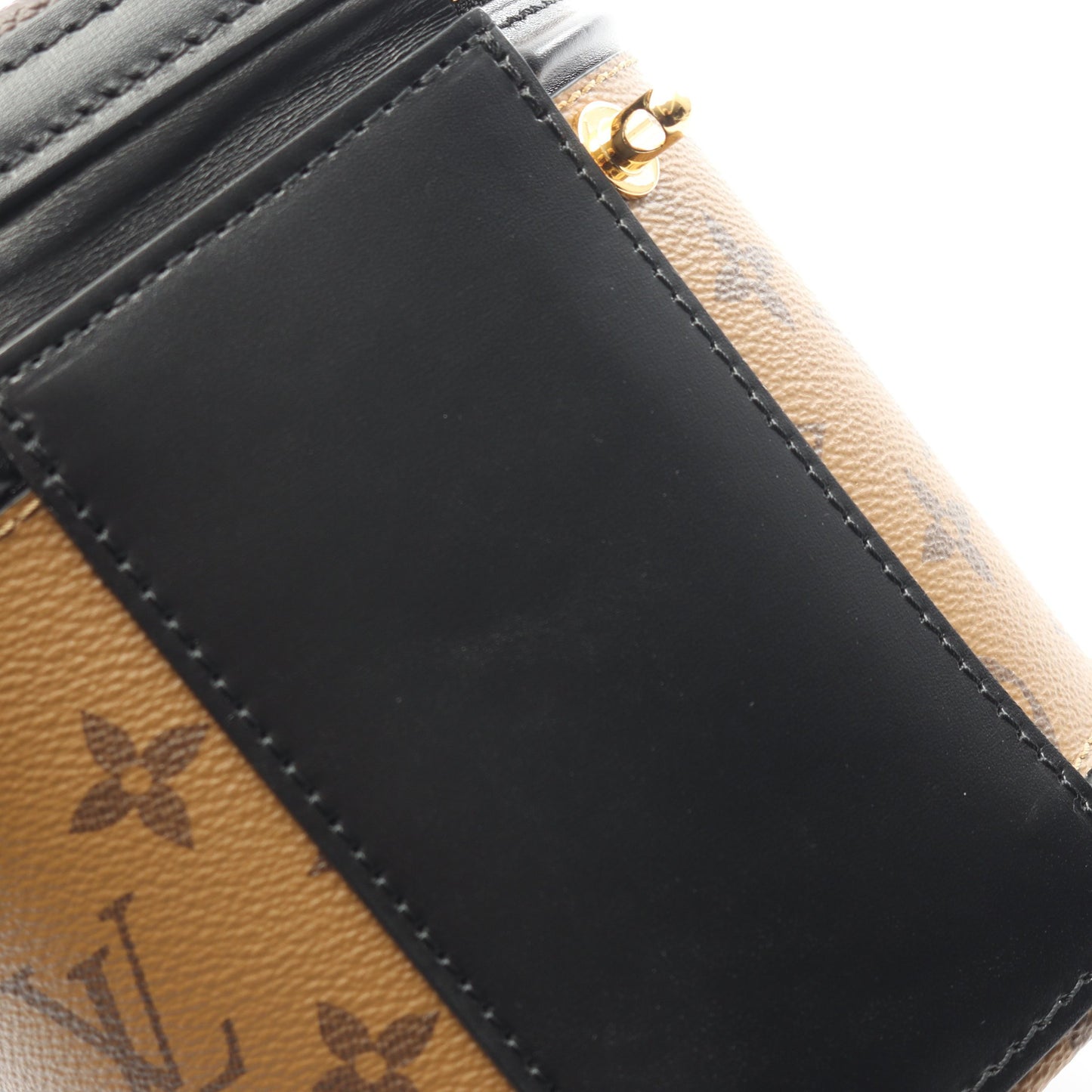 カンヌ モノグラムリバース ハンドバッグ バニティバッグ PVC レザー ブラウン ブラック 2WAY ルイヴィトン バッグ LOUIS VUITTON