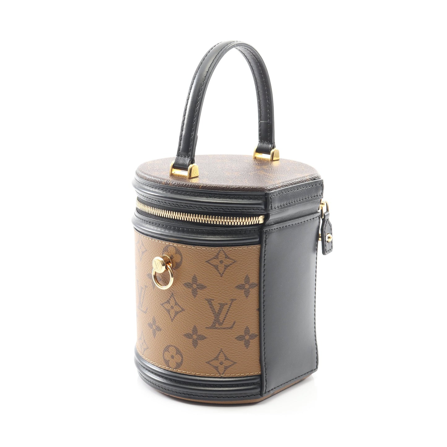 カンヌ モノグラムリバース ハンドバッグ バニティバッグ PVC レザー ブラウン ブラック 2WAY ルイヴィトン バッグ LOUIS VUITTON