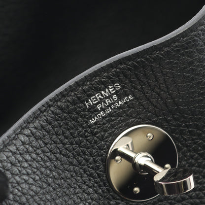 リンディ26 ショルダーバッグ トリヨンクレマンス ブラック シルバー金具 U刻印 エルメス バッグ HERMES