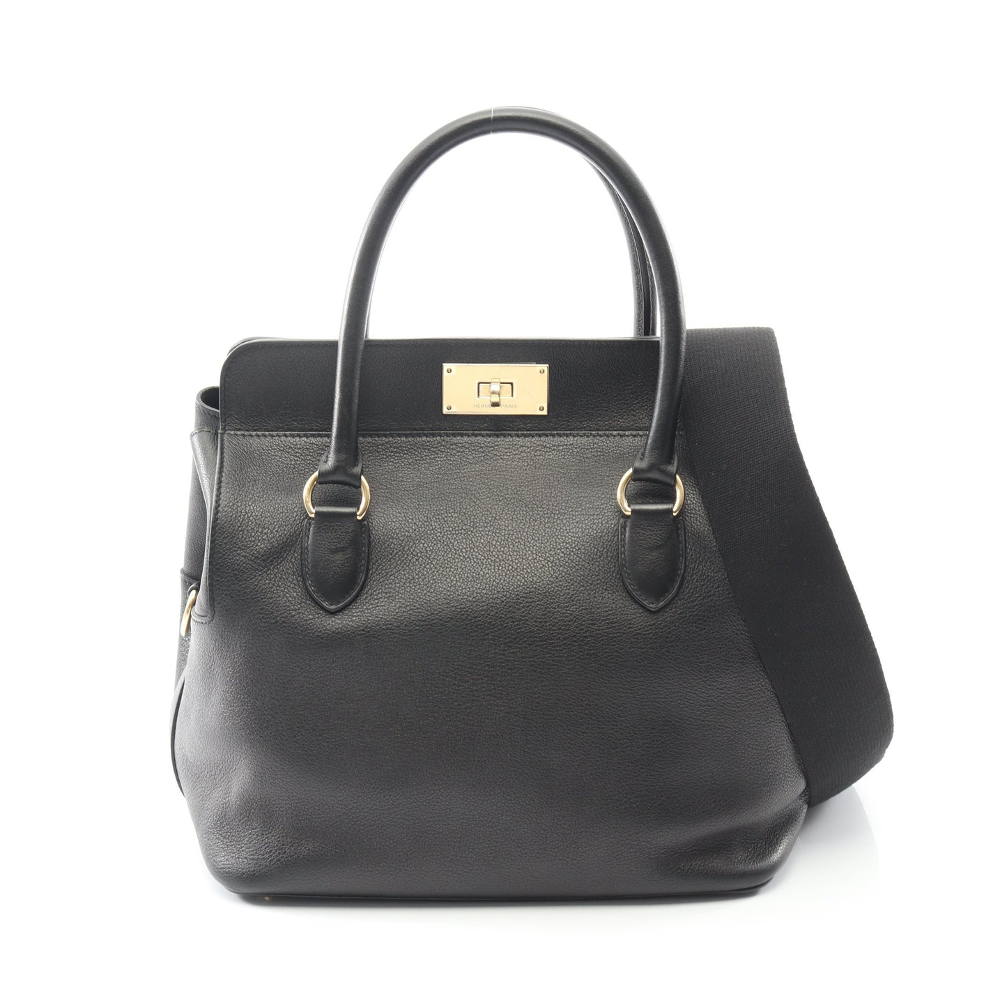 ツールボックス26 ハンドバッグ エバーカラー ブラック ゴールド金具 2WAY C刻印 エルメス バッグ HERMES