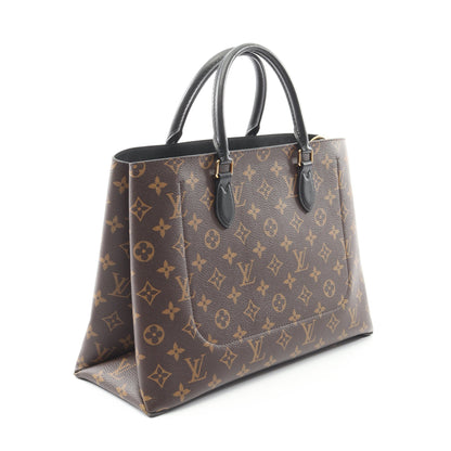 フラワー トート モノグラム ノワール ハンドバッグ PVC レザー ブラウン ブラック 2WAY ルイヴィトン バッグ LOUIS VUITTON