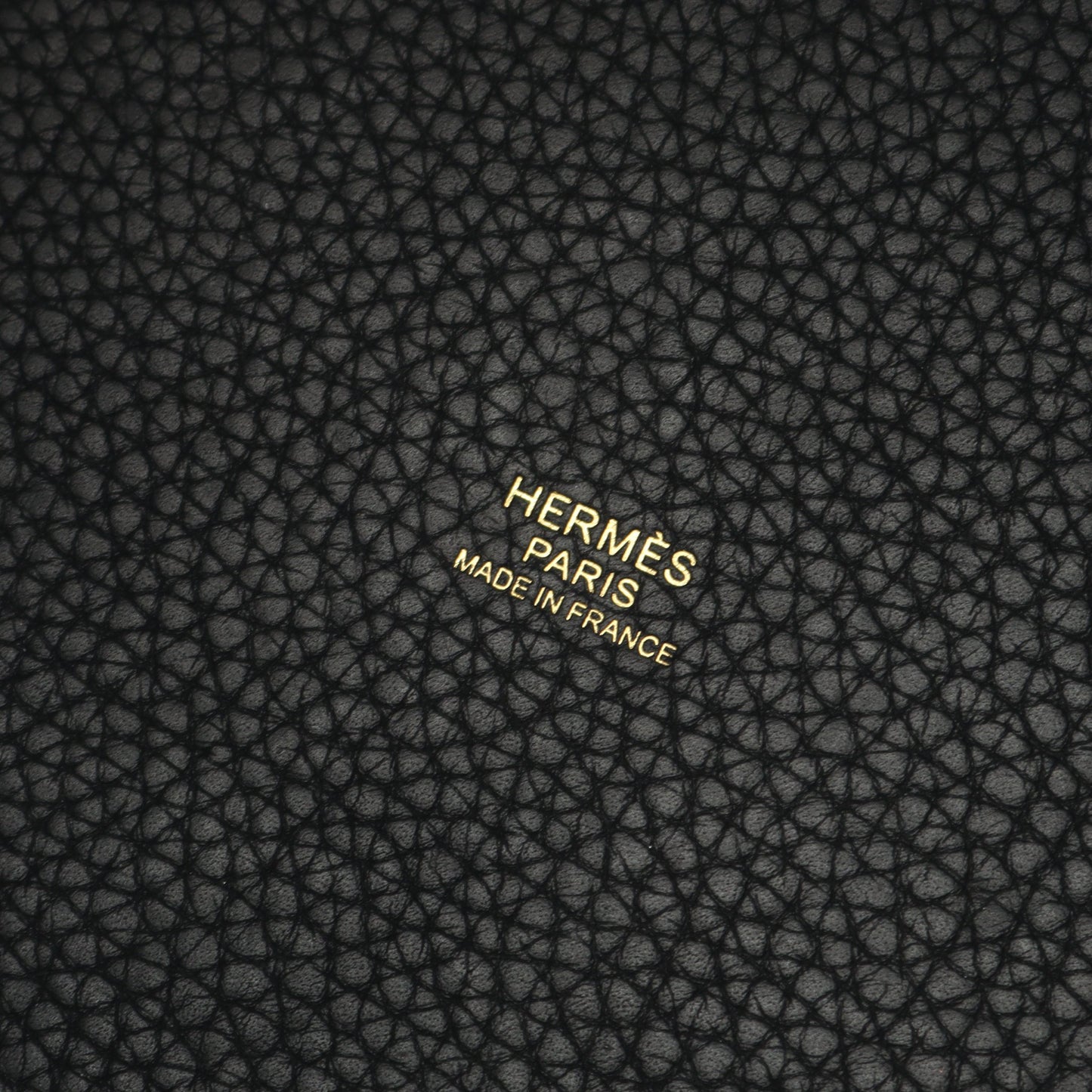ピコタンロックMM ハンドバッグ トリヨンクレマンス ブラック ゴールド金具 U刻印 エルメス バッグ HERMES