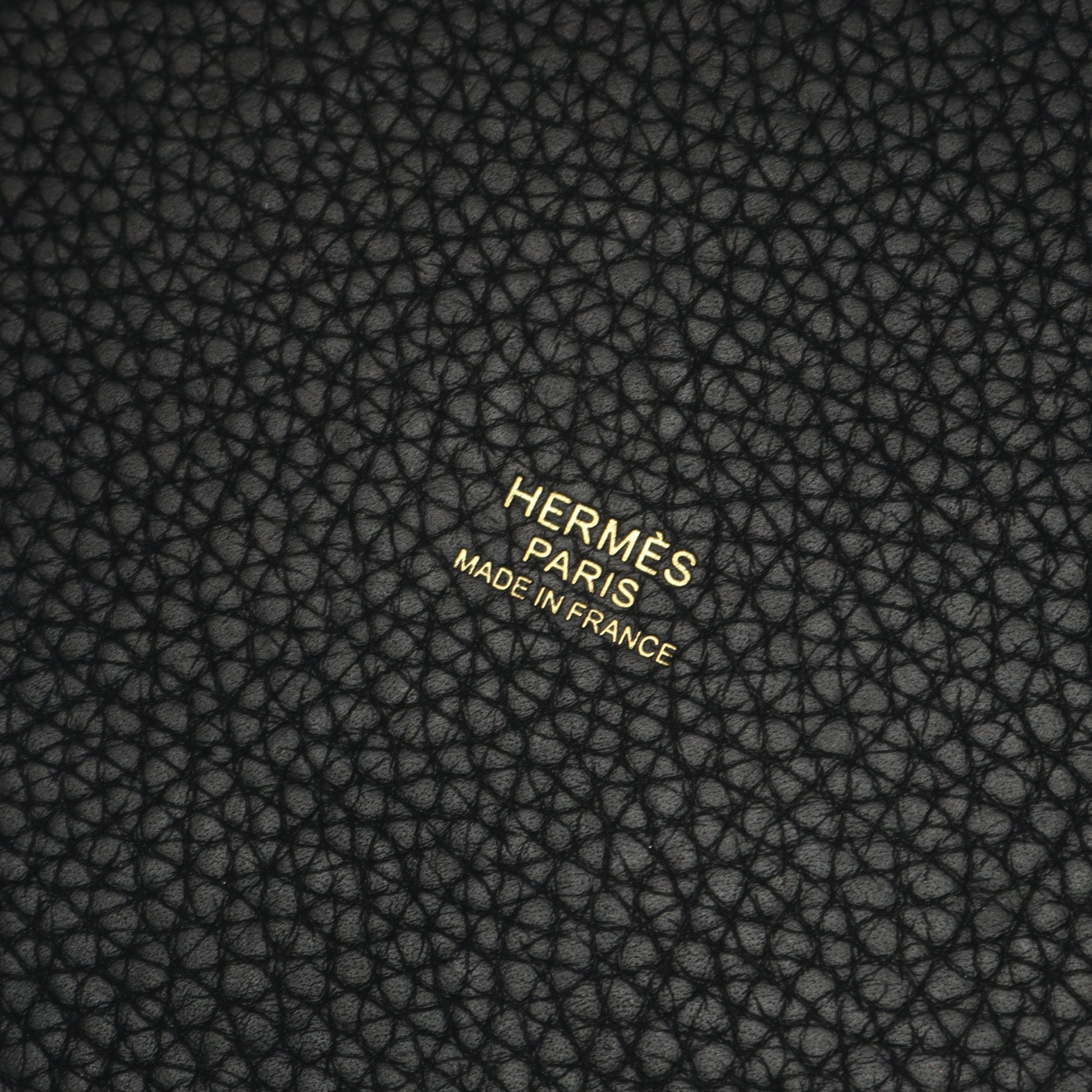 ピコタンロックMM ハンドバッグ トリヨンクレマンス ブラック ゴールド金具 U刻印 エルメス バッグ HERMES